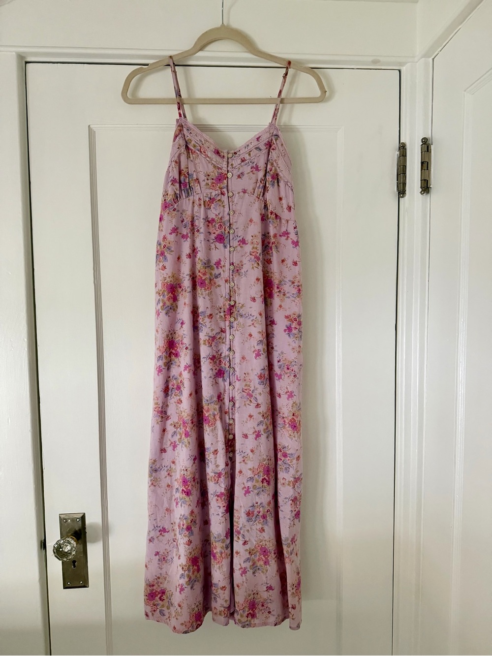 Lucky Brand Pink Floral Midi Dress